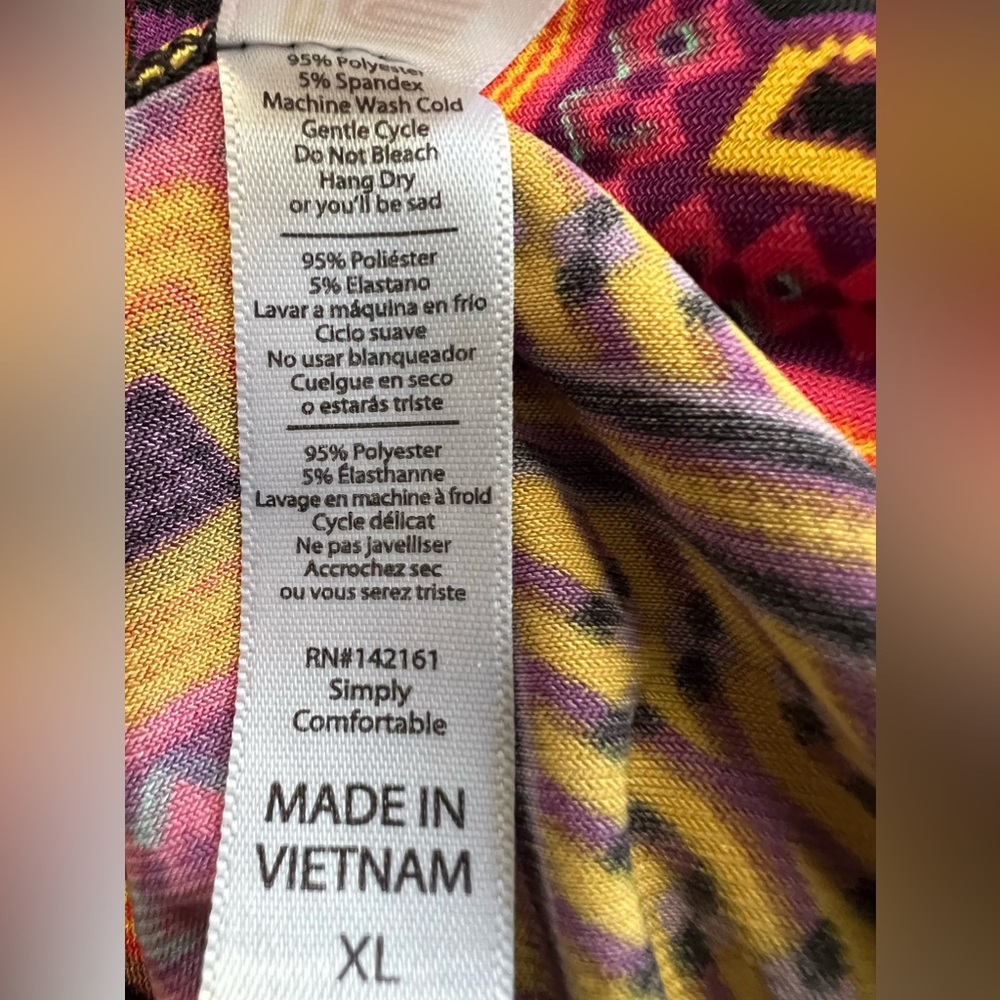 Lularoe Multicolored Patterned Simply Comfortable… - image 7